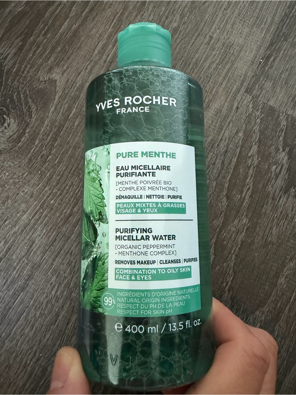 Yves Rocher Pure Menthe Purifying Micellar Water - Green